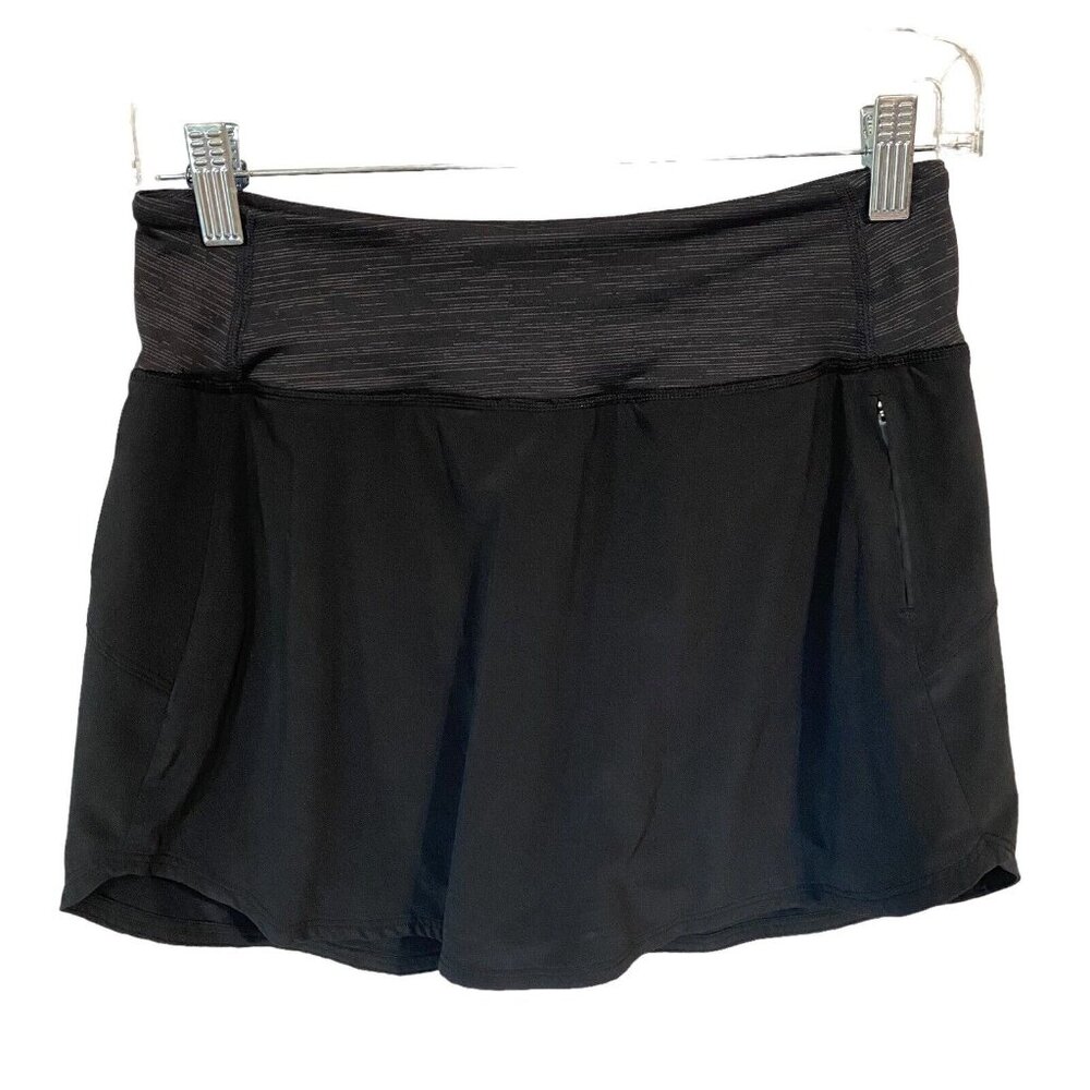 Outdoor Voices Hudson 4” Skort Womens Size S Black Pull On Skirt With Shorts